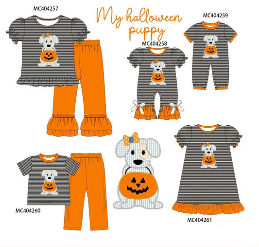 Halloween Pumpkin Puppy Applique Collection