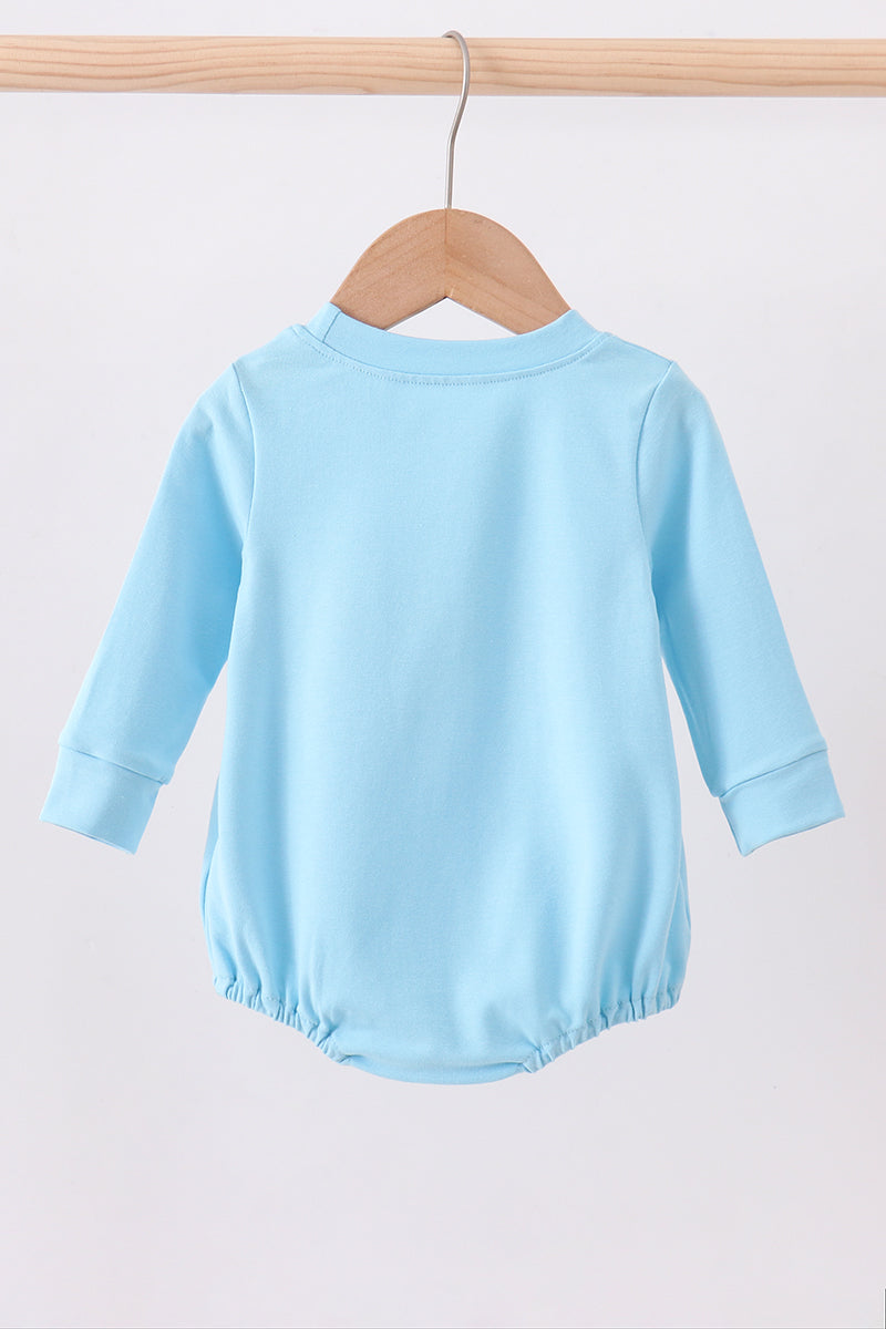 Blue character embroidery bubble