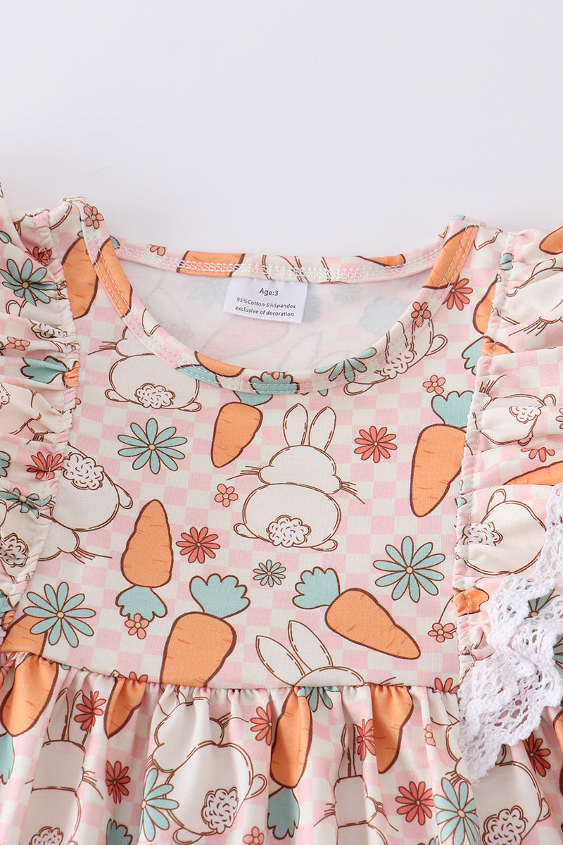 bunny carrot print girl set