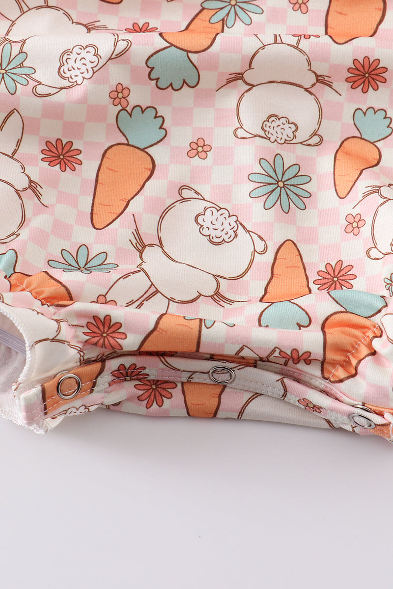 bunny carrot print girl bubble