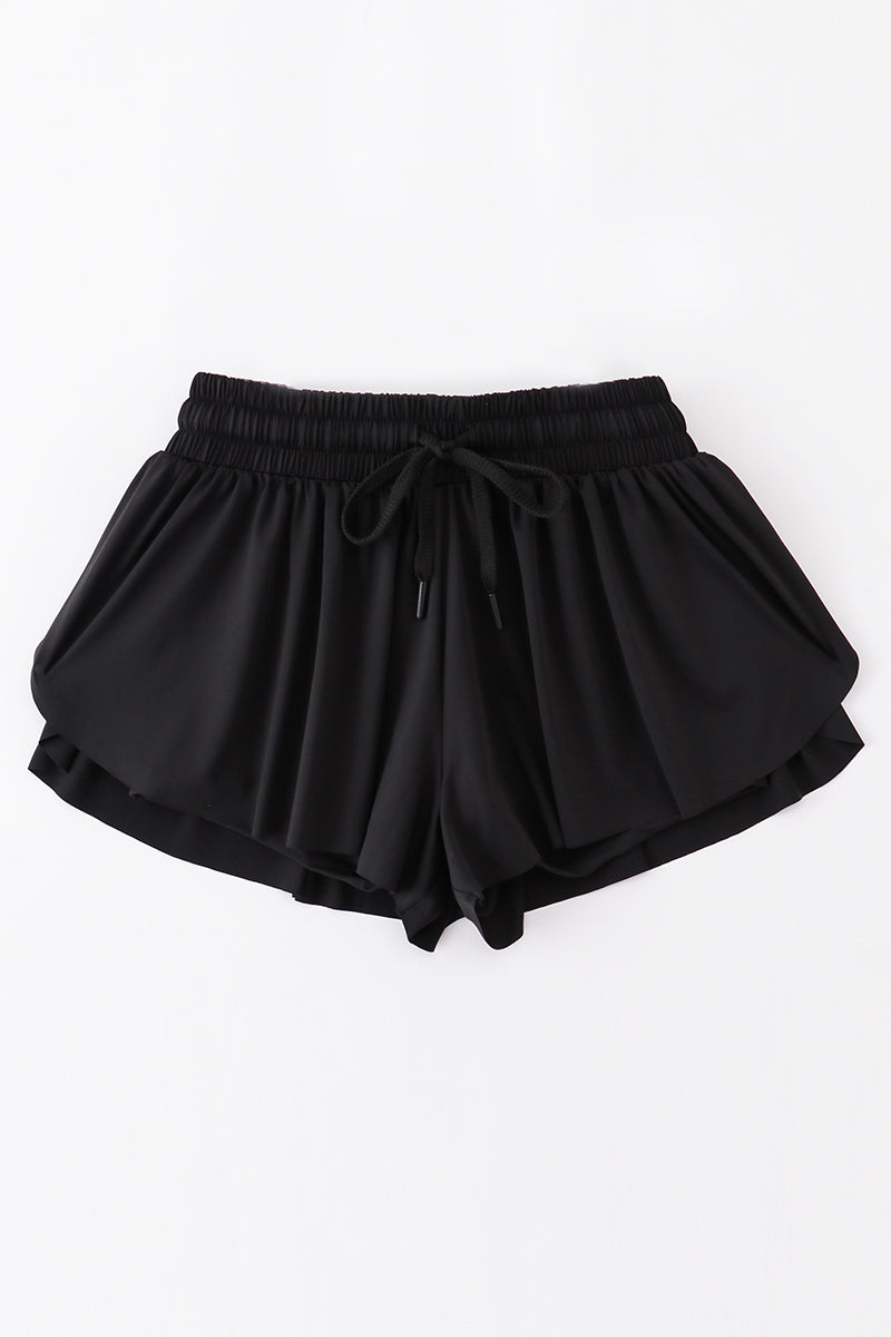 Black woman sports shorts