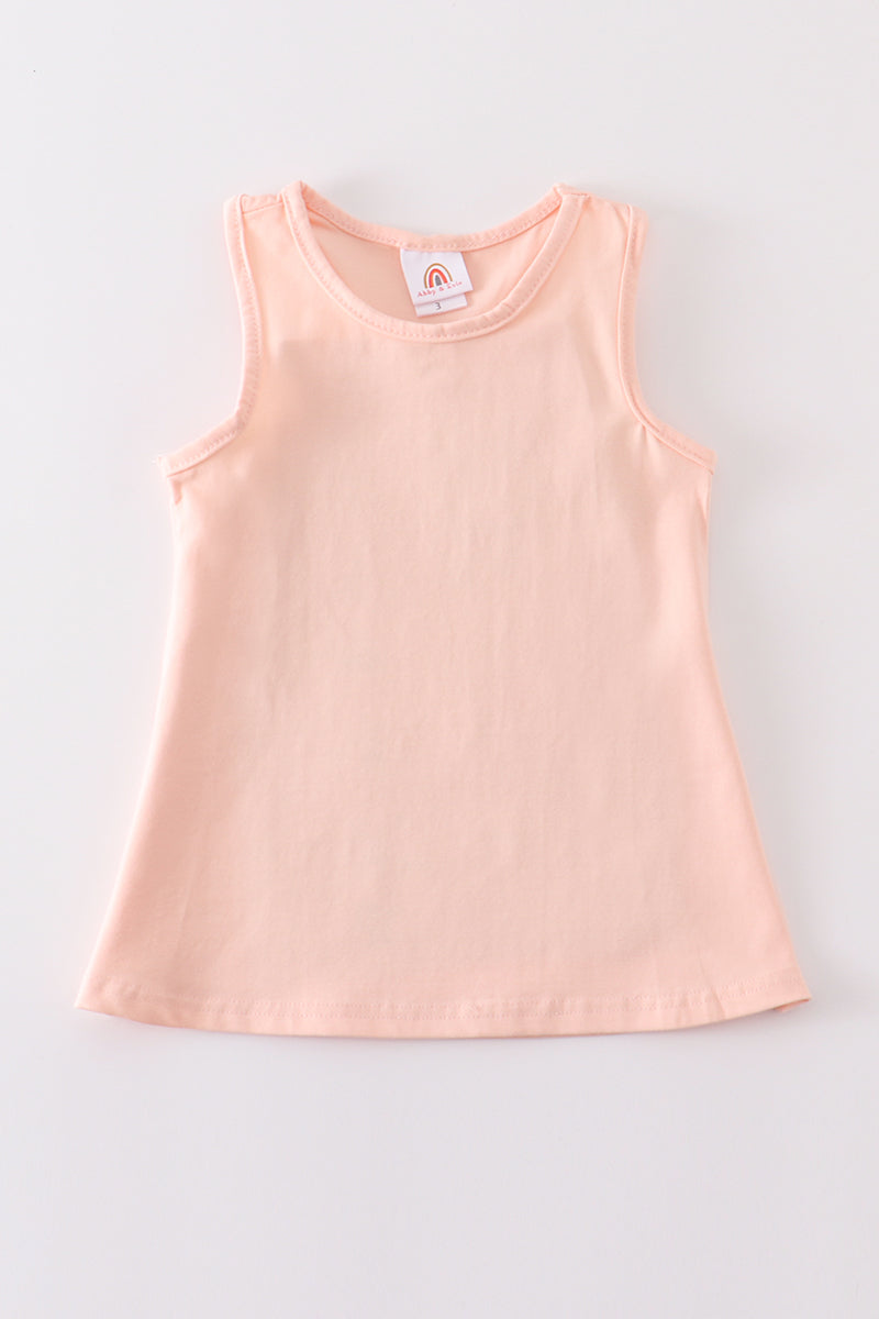 Peach blank basic kids teens adult tank top