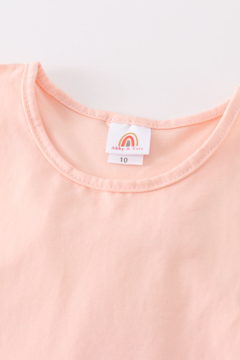 Peach blank basic kids teens adult tank top