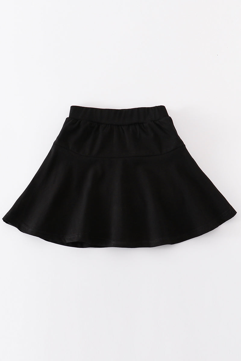 Black basic skort