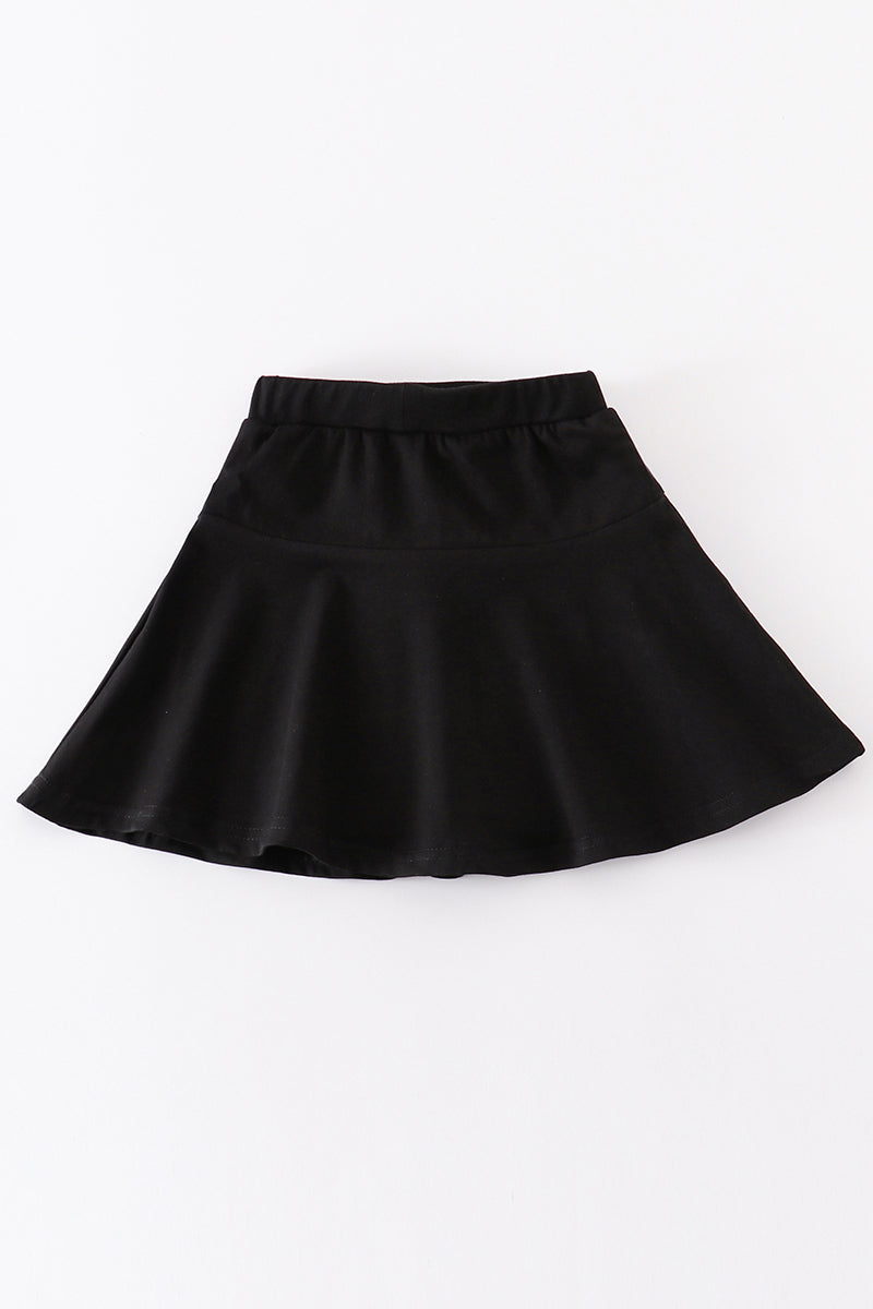 Black basic skort