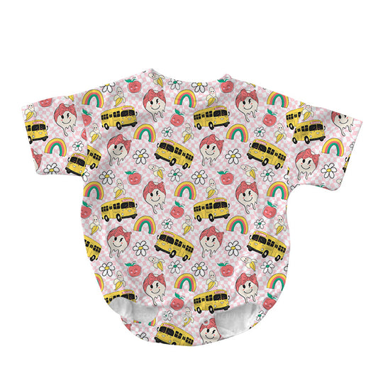 BACK TO SCHOOL | PINK BUSES - BUBBLE ROMPER