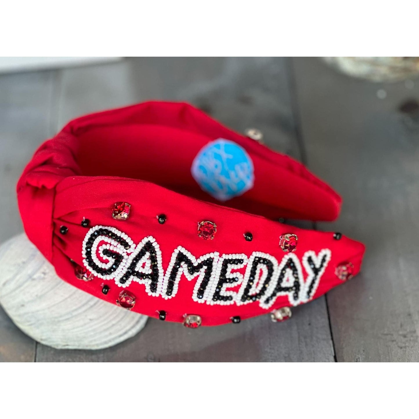 Game Day Seed Beaded Front Knot Headband - OBX Prep