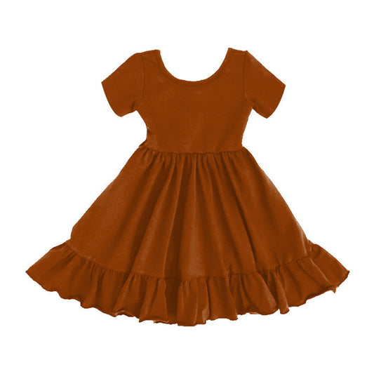 SOLID RUST | Twirl Dress w/ Shorts