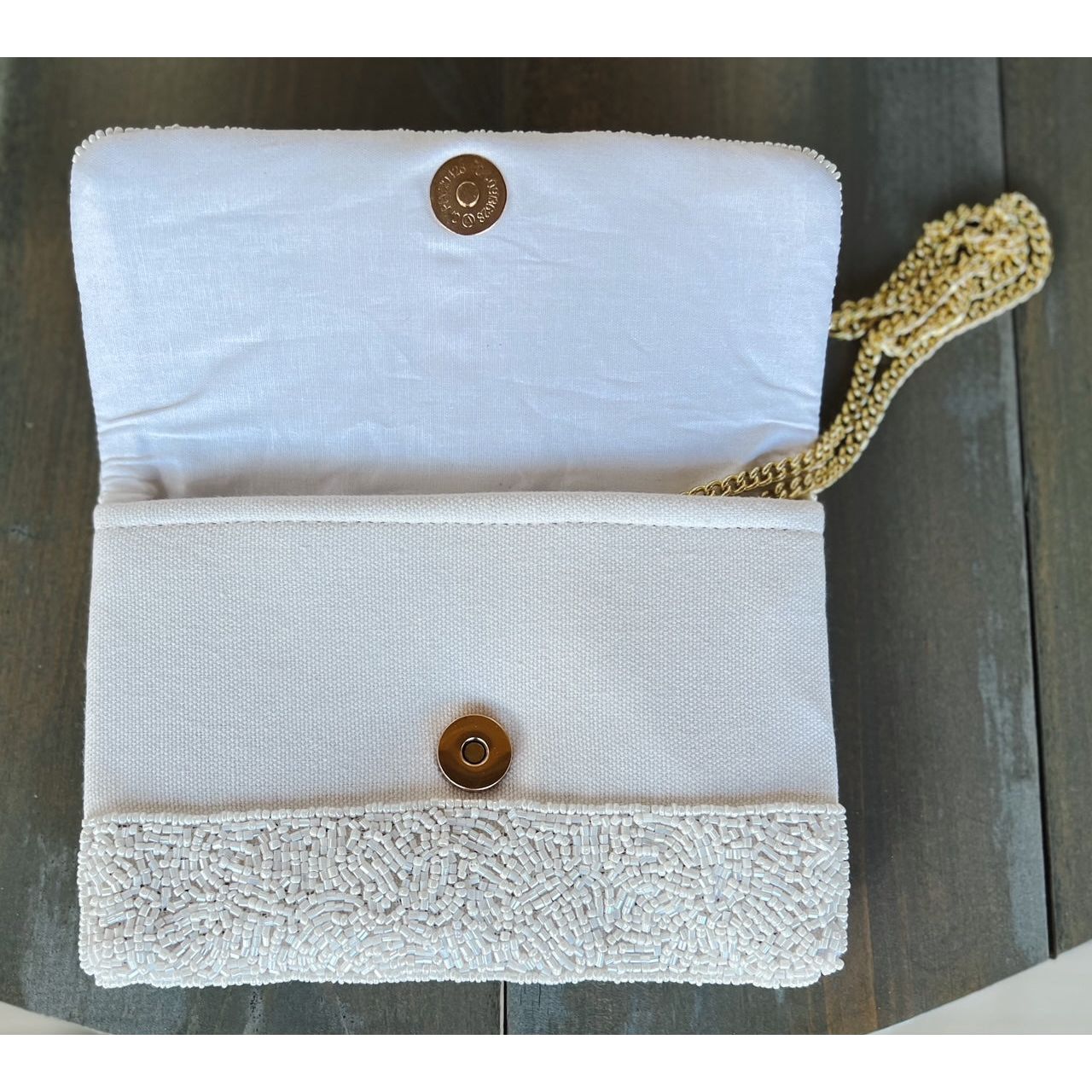 Bride Seed Beaded Handbag Purse Clutch - OBX Prep