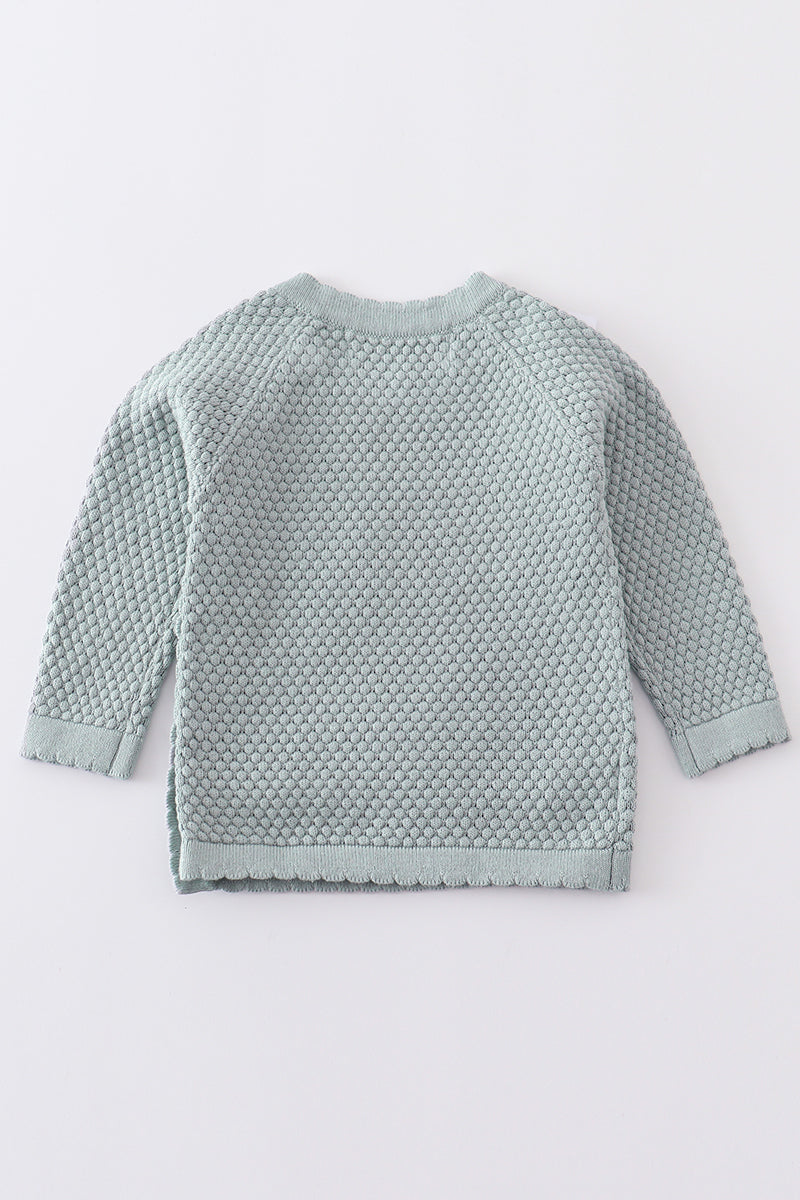 Mint buttons sweater-baby