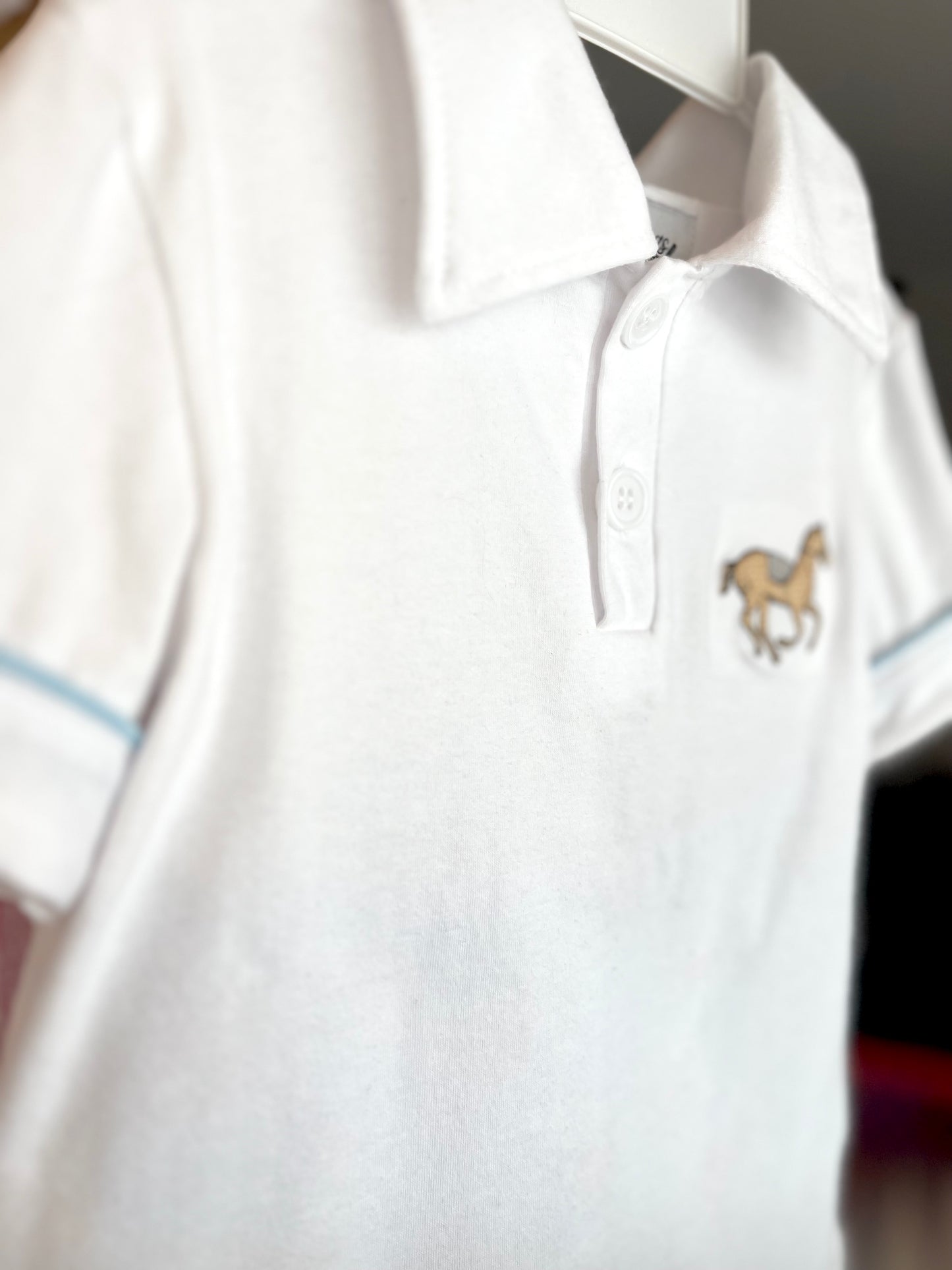 Winning Horse Embroidered Polo Short Set