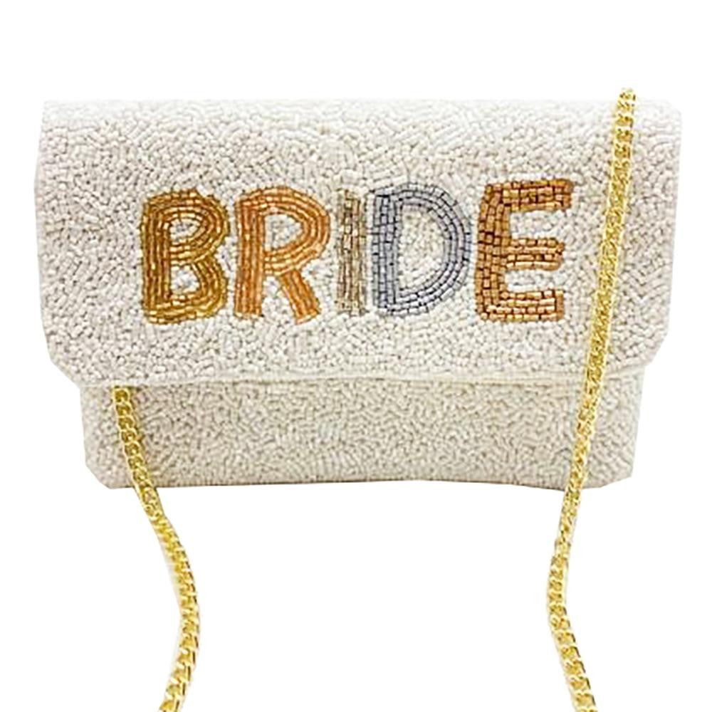 Bride Seed Beaded Handbag Purse Clutch - OBX Prep