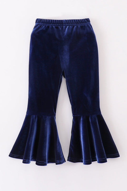 Premium Navy velvet bell pants