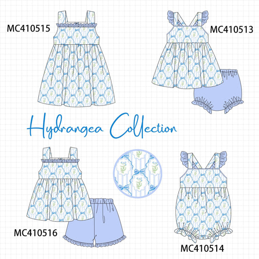 PO42 Blue hydrangea print stripe collection - Ships June