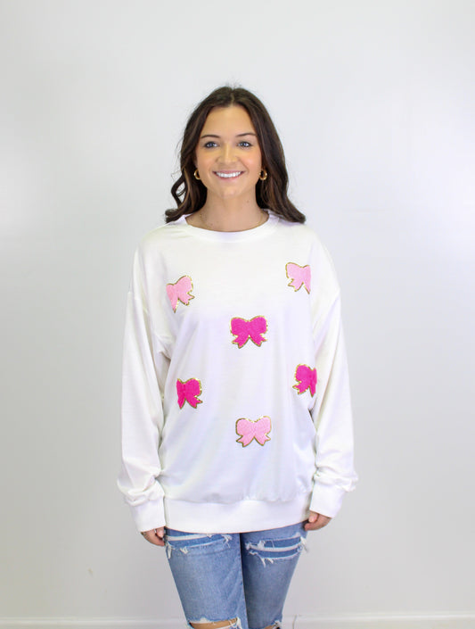 Pink Bows Pullover RTS