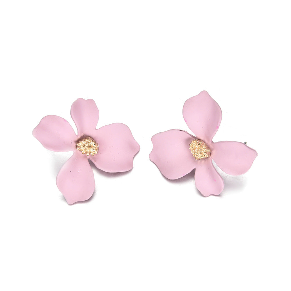 Orchid Floral Stud Earrings - OBX Prep