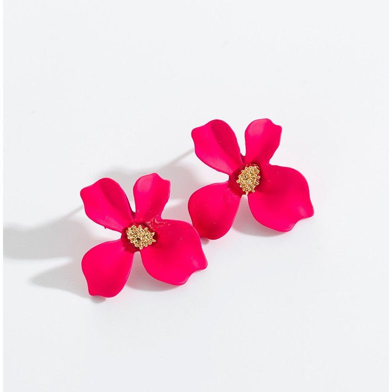 Orchid Floral Stud Earrings - OBX Prep