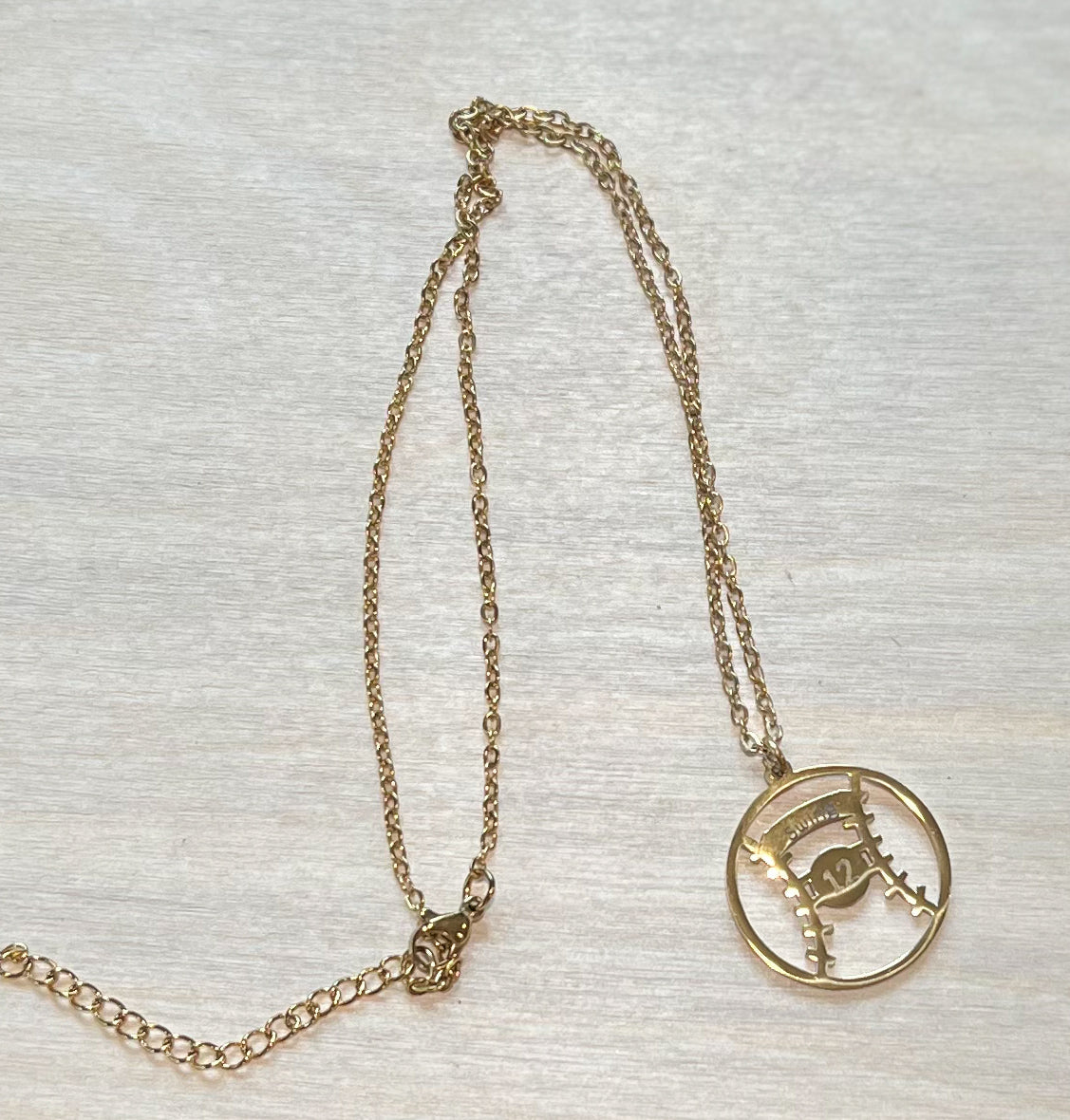 Personalized Laser Engraved Baseball/ Softball  Necklace.