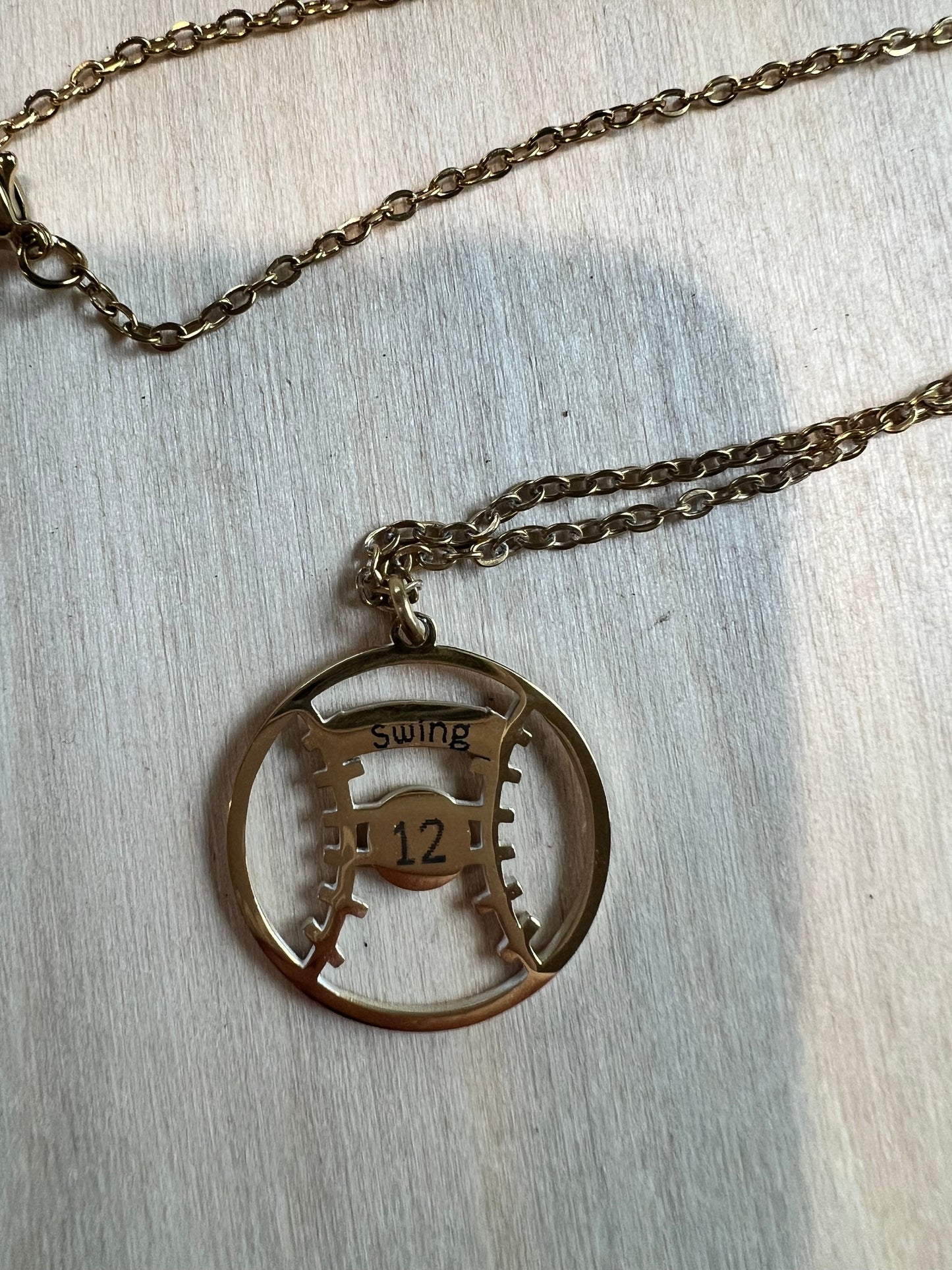 Personalized Laser Engraved Baseball/ Softball  Necklace.