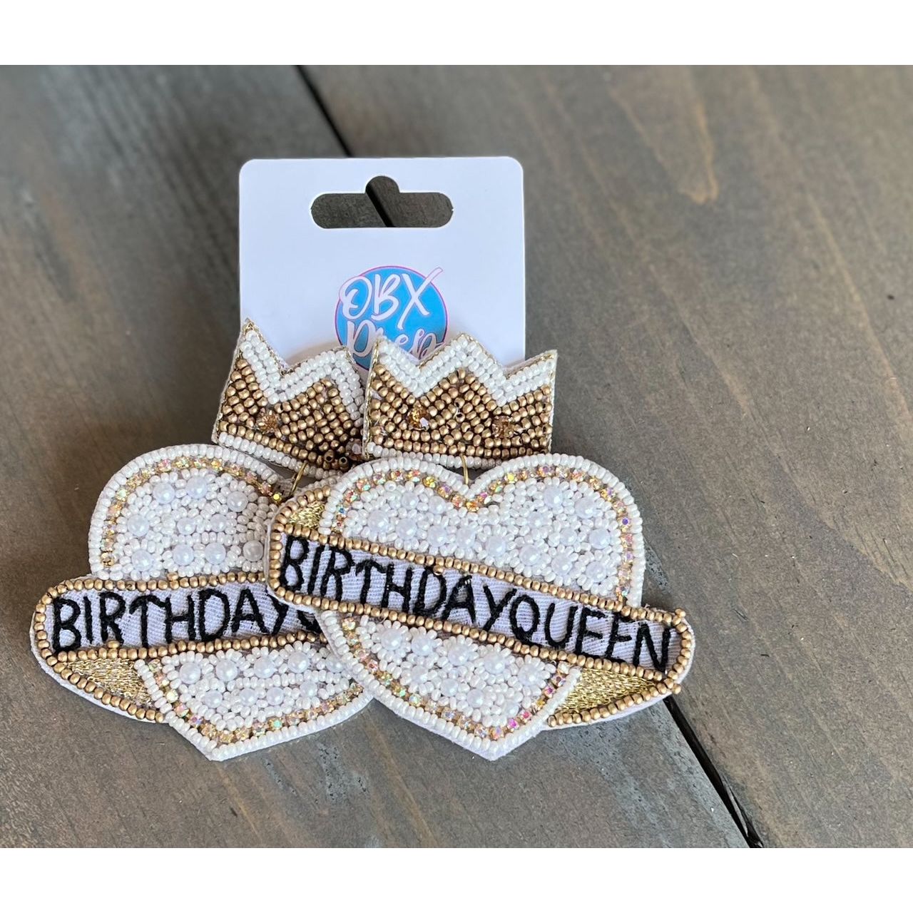 Birthday Queen Pearl & Seed Bead Drop Earrings - OBX Prep