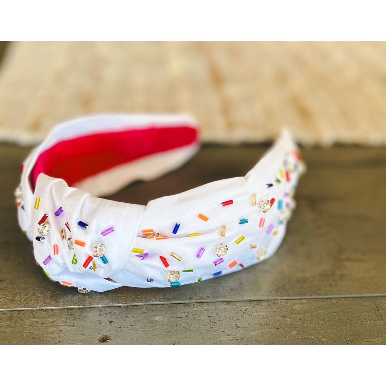 Confetti Beaded Top Knot Headband - OBX Prep