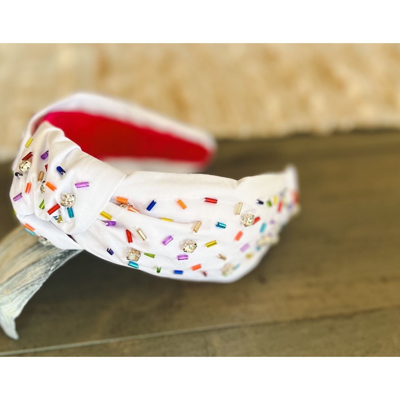 Confetti Beaded Top Knot Headband - OBX Prep