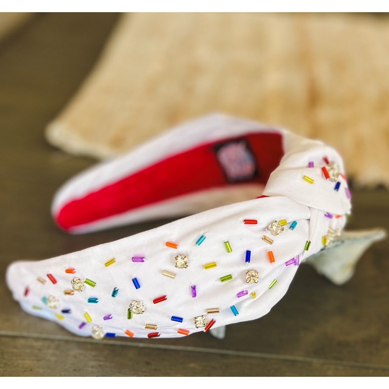 Confetti Beaded Top Knot Headband - OBX Prep