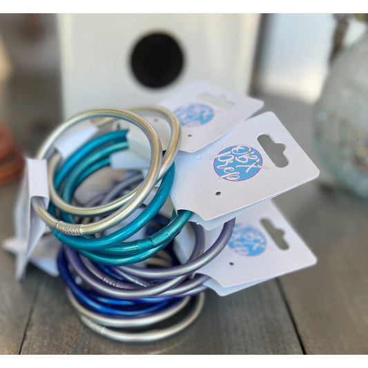 Foil Colors Silicone Bangle Bracelets - OBX Prep