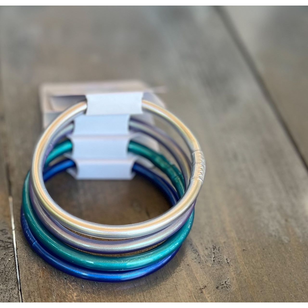 Foil Colors Silicone Bangle Bracelets - OBX Prep