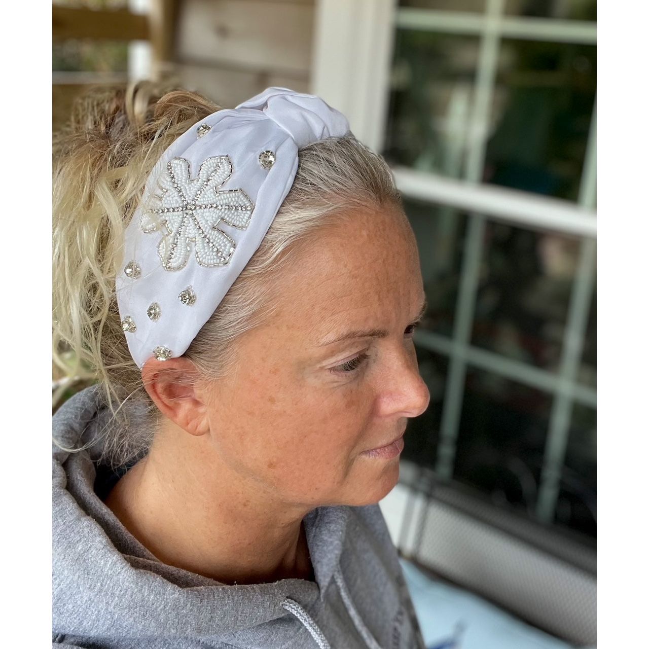 Glam Snowflake Beaded Headband - OBX Prep Exclusive.