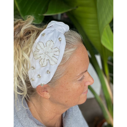 Glam Snowflake Beaded Headband - OBX Prep Exclusive.