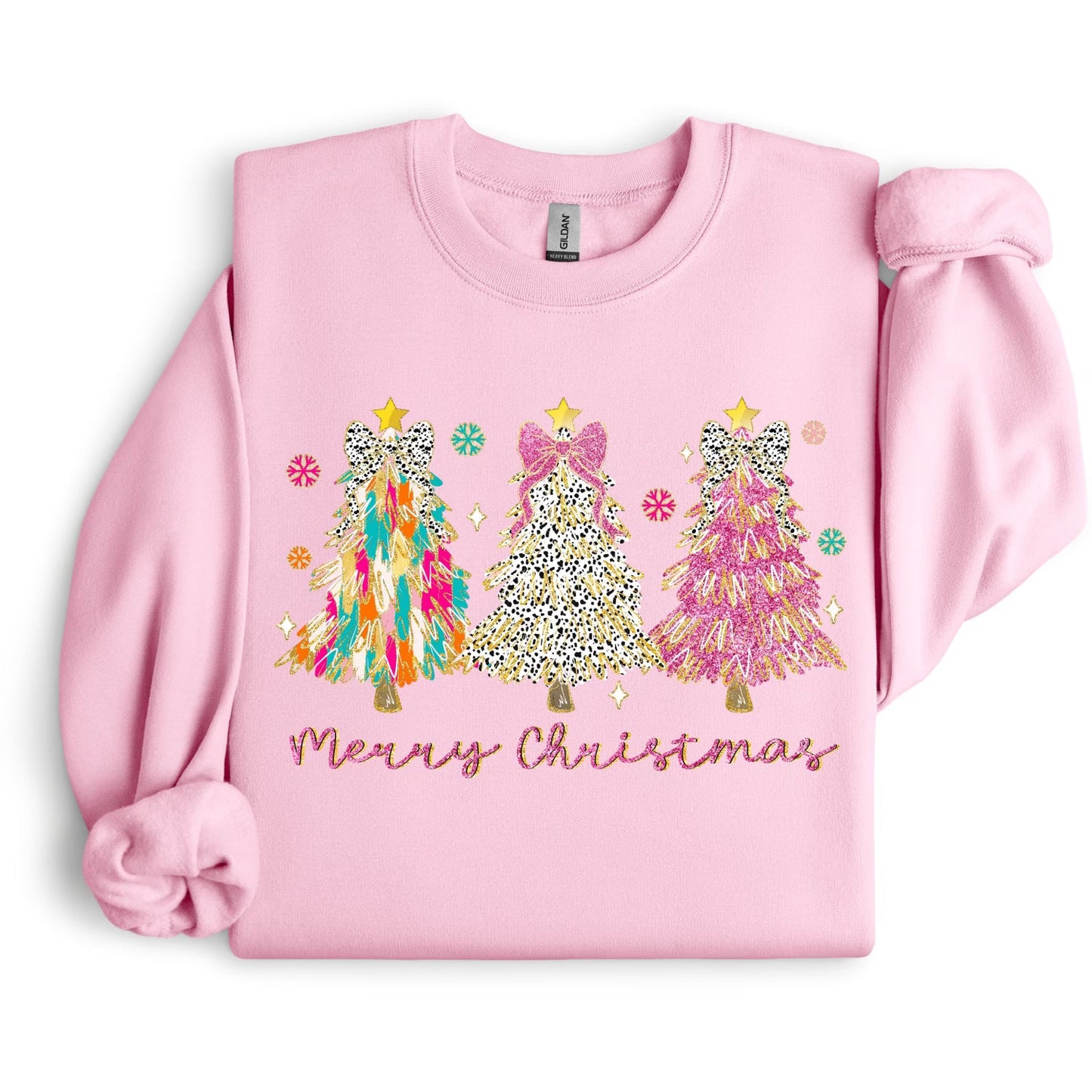 Merry Christmas With 3 Trees SWEATSHIRT.