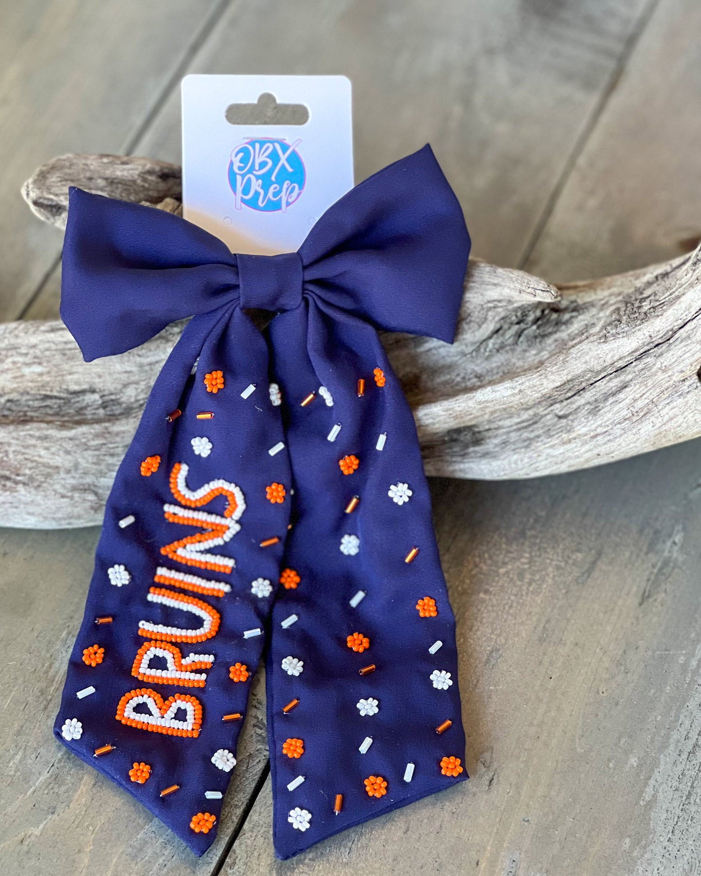 Custom Beaded Hair Bows Team and School Spirit and More.