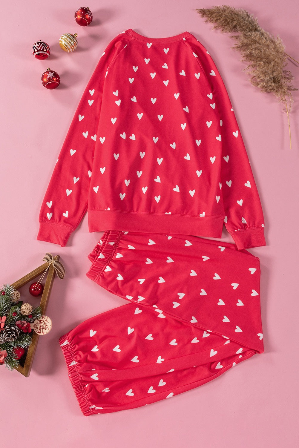 Red Hearts Pajama Set RTS