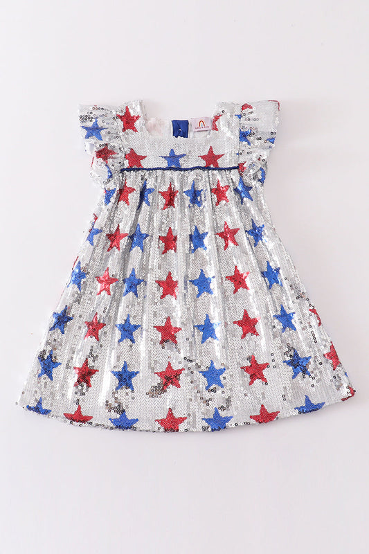 Patriotic star sequins dress