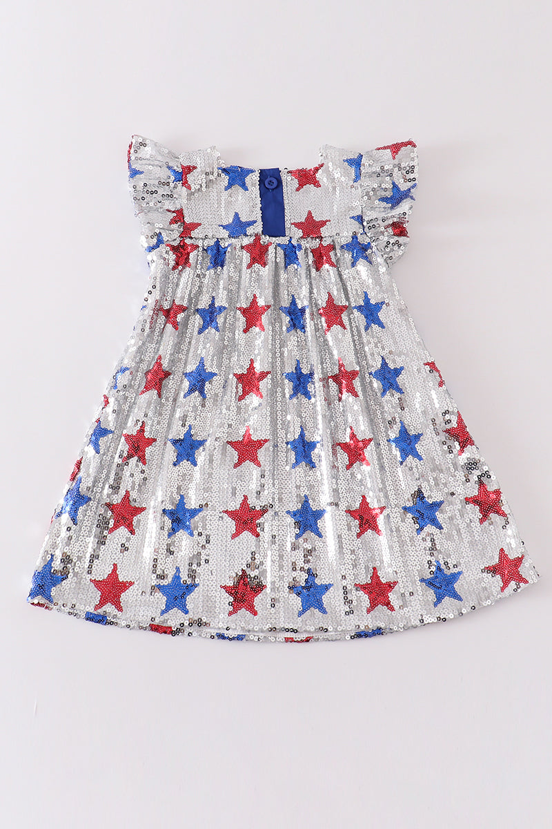 Patriotic star sequins dress