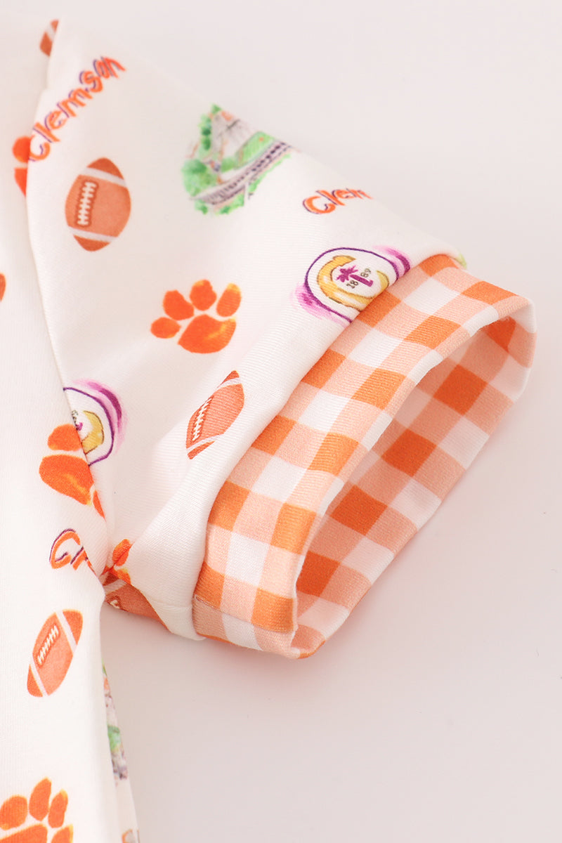 Clemson football baby boy romper