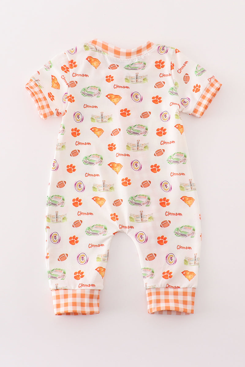 Clemson football baby boy romper