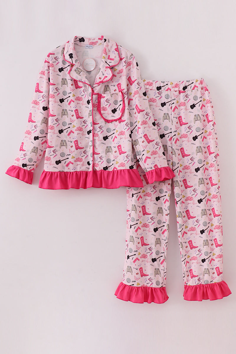 Magenta music fan mom&me pajamas set