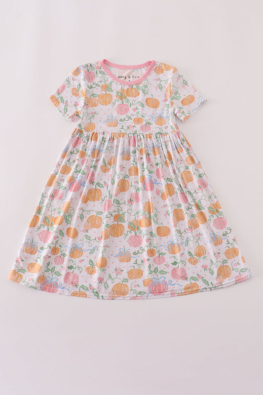 Pink pumpkin bamboo dress