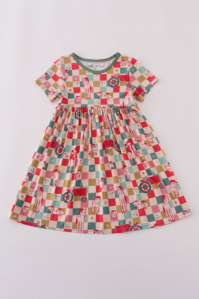 Checkered bamboo dress