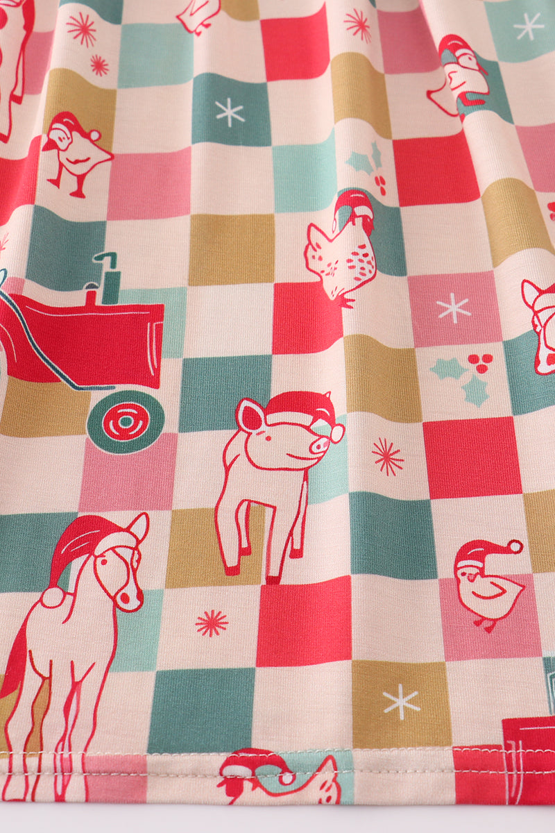 Checkered bamboo dress