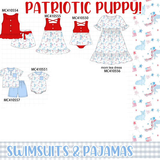 PO42 Patriotic puppy print collection 1 - Ships June