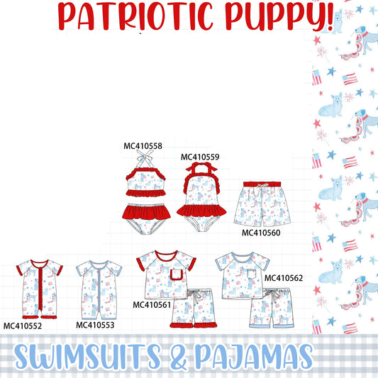 PO42 Patriotic puppy print collection 2 - Ships June