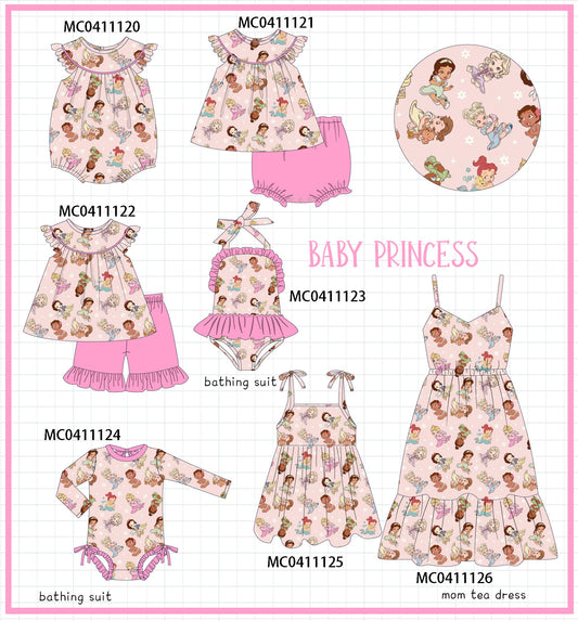 PO44 Pink baby princess print collection - Ships July