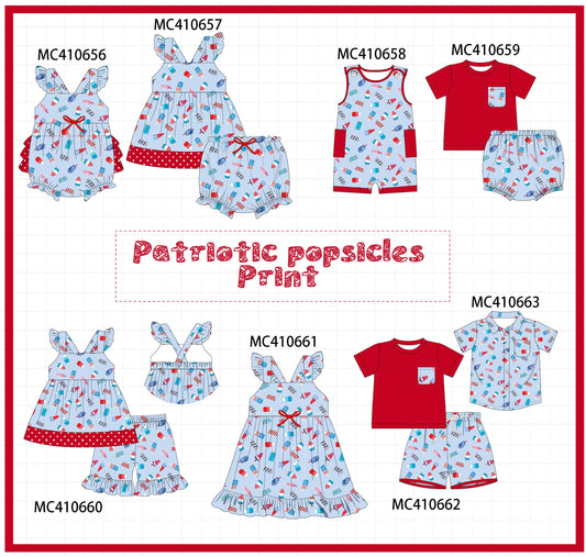 PO42 Red patriotic popsicles print collection - Ships June