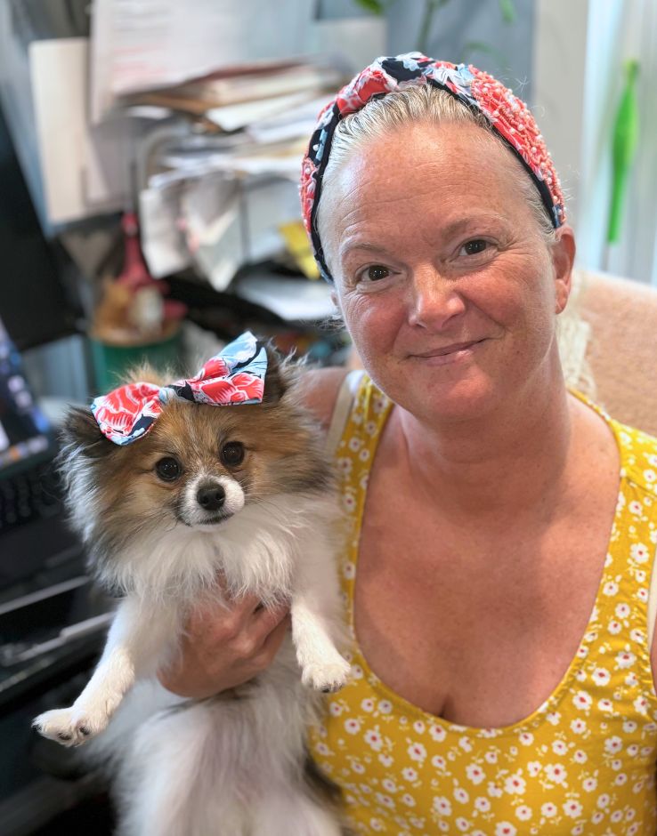 Patriotic Chinoiserie Floral Beaded Headband - OBX Prep Exclusive.