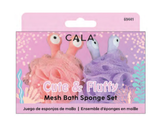 Cute and Fluffy Aliens, Duck and Frog Children's Mesh Bath Sponge Set S