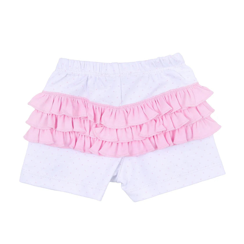 Ocean Bliss Pink Embroidered Pima Cotton Short Set