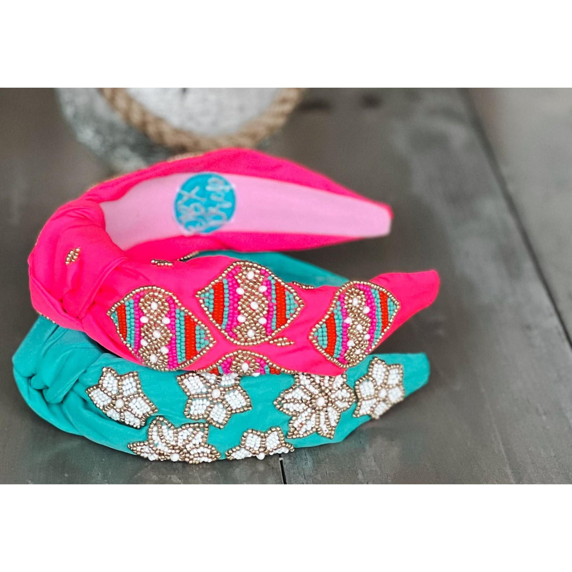 Snowflake Turquoise Beaded Headband - OBX Prep